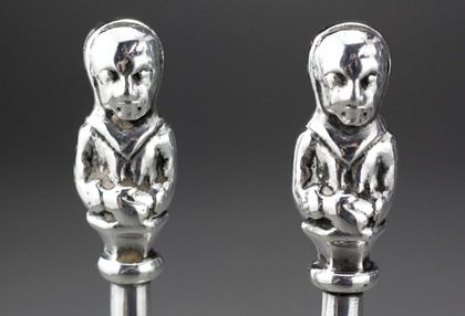 Guild of Handicraft Arts & Crafts Silver Apostle Spoons (Pair) - George Henry Hart